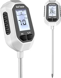 testeur humidité Plante，4 en 1 numérique testeur ph Sol，Humidité/PH/Température/Ensoleillement，Écran LCD rétroéclairé，concerner Jardins, fermes, Plantes d'intérieur et d'extérieur.